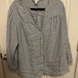 Blue Striped Women's Top Old Navy